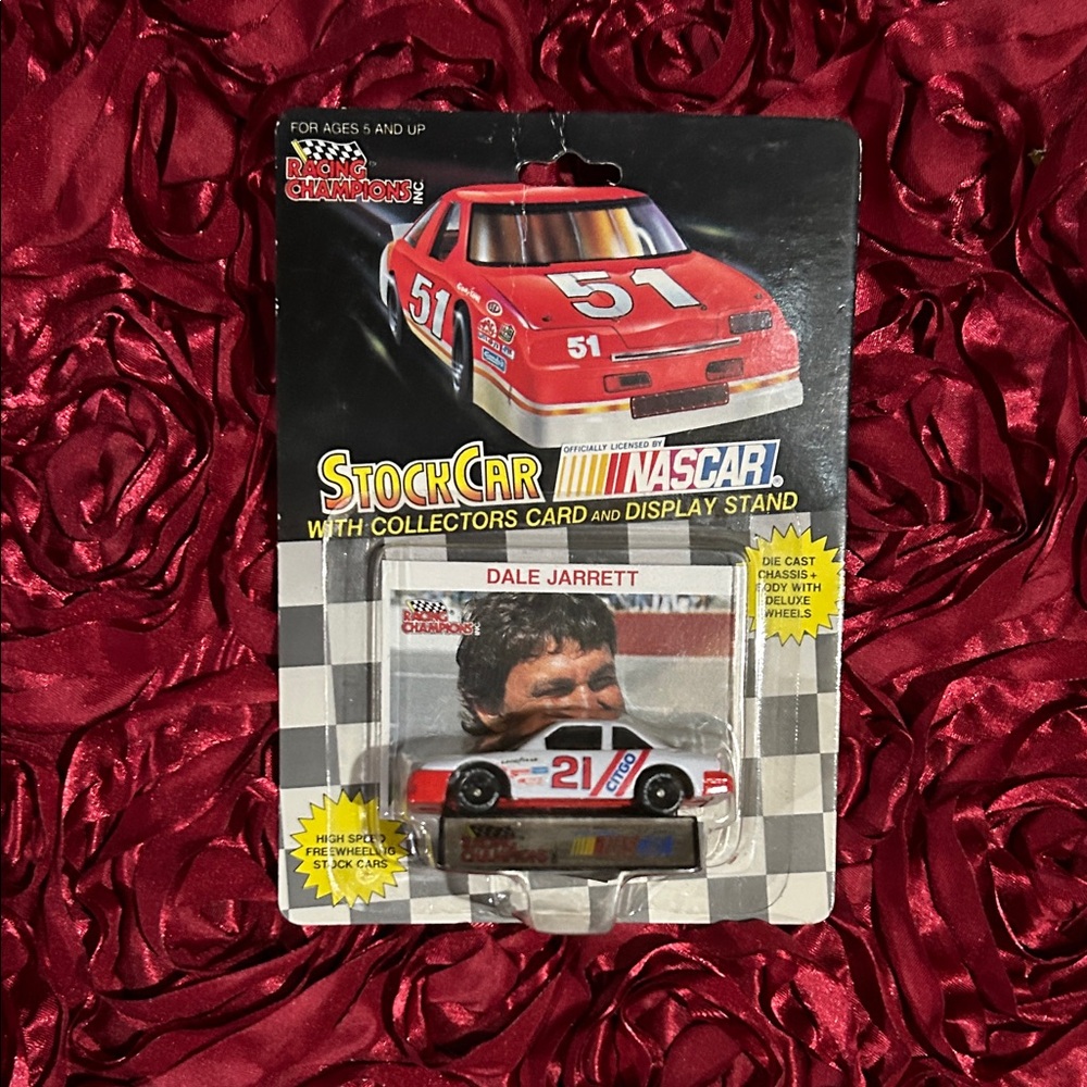 Racing Champions Red Stock Car with Display Stand Dale Jarrett